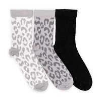 Muk Luks Cozy Compression 3 Pair Crew Socks Womens
