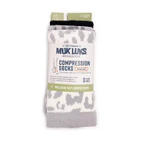 Muk Luks Cozy Compression 3 Pair Crew Socks Womens