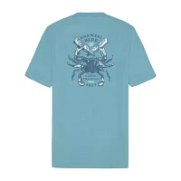 IZOD Saltwater Soft Wash Mens Crew Neck Short Sleeve Classic Fit Graphic T-Shirt