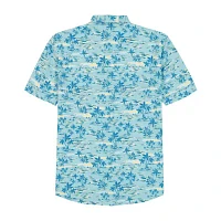IZOD Big and Tall Mens Classic Fit Short Sleeve Button-Down Shirt