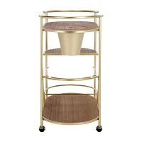 Alora Glass-Top Serving Cart