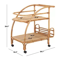 Treise Wood-Top Serving Cart