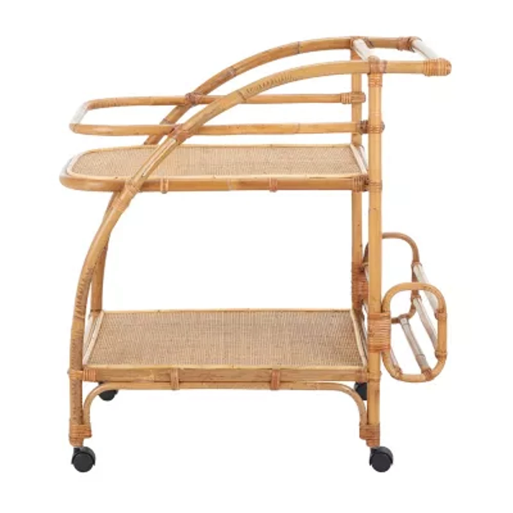 Treise Wood-Top Serving Cart