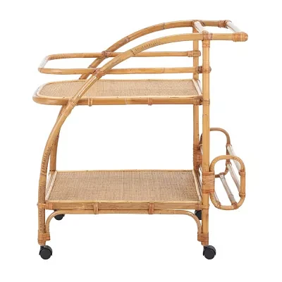 Treise Wood-Top Serving Cart