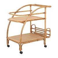 Treise Wood-Top Serving Cart