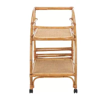 Treise Wood-Top Serving Cart