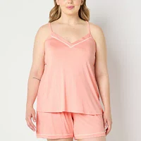 Liz Claiborne Cool and Calm Womens Sleeveless V Neck Pajama Top