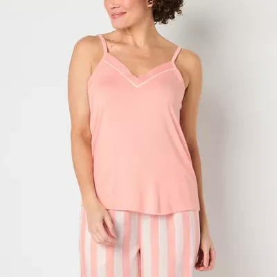 Liz Claiborne Cool and Calm Womens Sleeveless V Neck Pajama Top