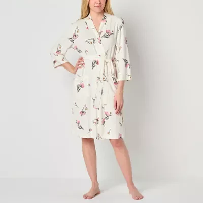 Liz Claiborne Womens Long Sleeve Length Robe