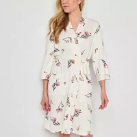 Liz Claiborne Womens Long Sleeve Length Robe