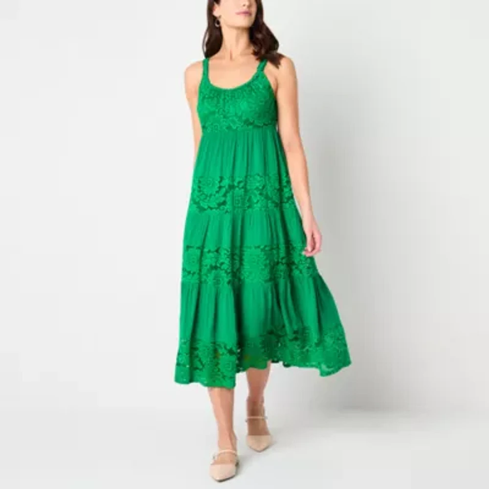 Isabel & Nina Womens Sleeveless Maxi Dress Petite