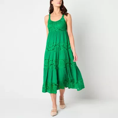 Isabel & Nina Womens Sleeveless Maxi Dress Petite