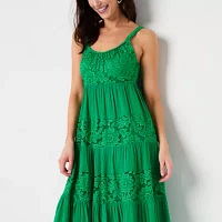 Isabel & Nina Womens Sleeveless Maxi Dress Petite