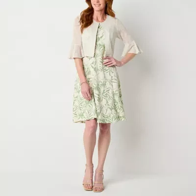 Perceptions Womens Jacket Dress Petite