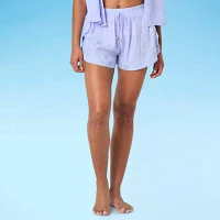 Decree Checked Swimsuit Cover-Up Shorts