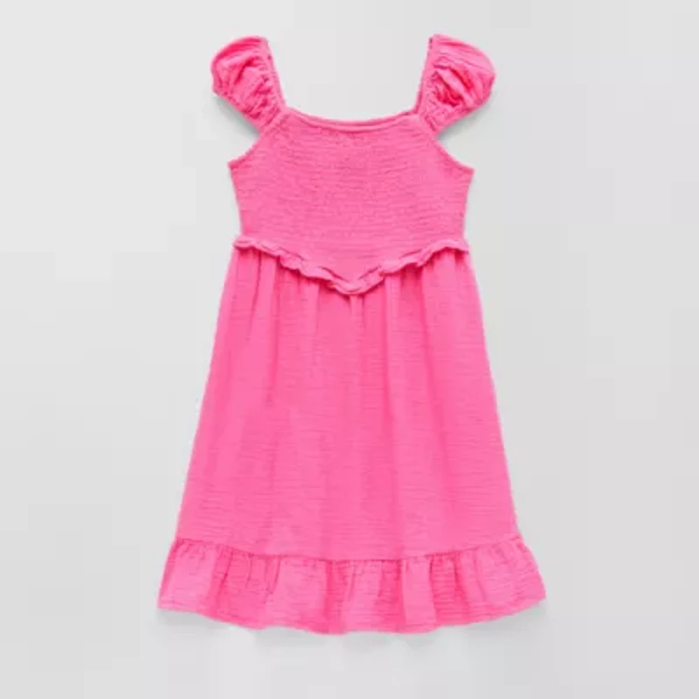 Thereabouts Little & Big Girls Short Sleeve Cap A-Line Dress