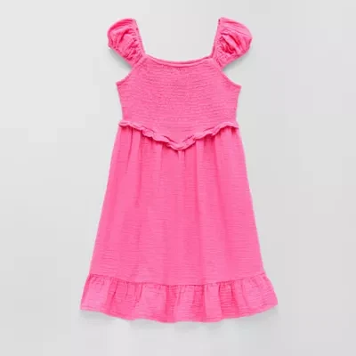Thereabouts Little & Big Girls Short Sleeve Cap A-Line Dress