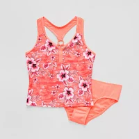 ZeroXposur Big Girls Floral 3pc Tankini Set
