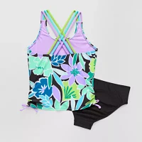 ZeroXposur Big Girls Floral 3pc Tankini Set