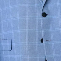 Shaquille O'Neal XLG Mens Big and Tall Plaid Stretch Fabric Classic Fit Sport Coats