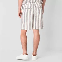 mutual weave Linen Blend 10" Mens Drawstring Waist Deck Short