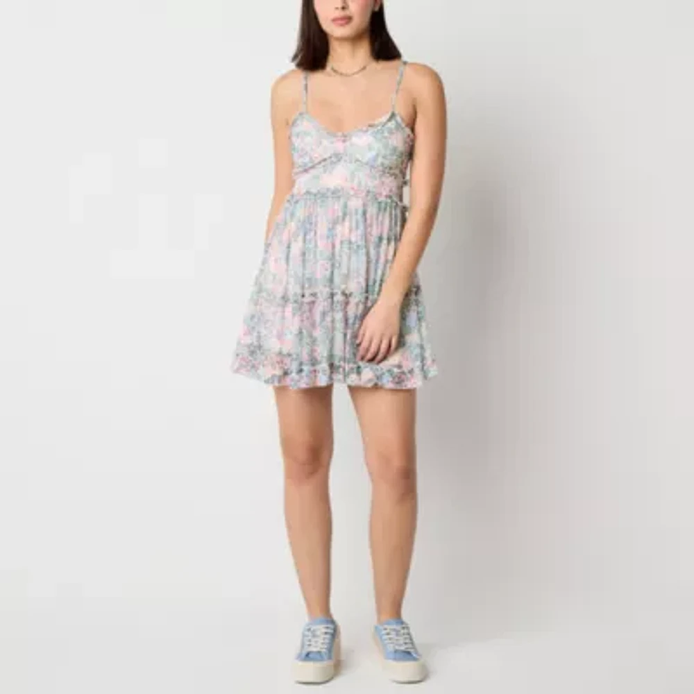 Arizona Womens Sleeveless Fit + Flare Dress Juniors