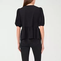 Sam And Jess Womens Short Sleeve Bow Front Blouse