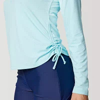 Free Country Womens Split Crew Neck Long Sleeve Active Quarter-Zip Pullover