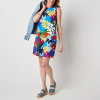 St. John's Bay Womens Sleeveless Shift Dress