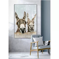 Streamline Art The Donkeys Framed Canvas Art
