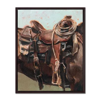 Streamline Art Saddle Up I Framed Canvas Art