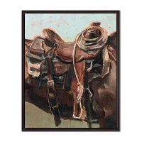 Streamline Art Saddle Up I Framed Canvas Art
