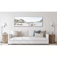 Streamline Art Shoreline Beach House Framed Canvas Art