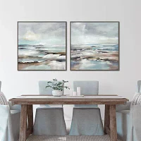 Streamline Art Ocean Reflections Ii Framed Canvas Art