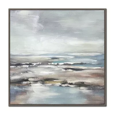 Streamline Art Ocean Reflections Ii Framed Canvas Art