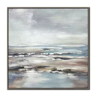 Streamline Art Ocean Reflections Ii Framed Canvas Art