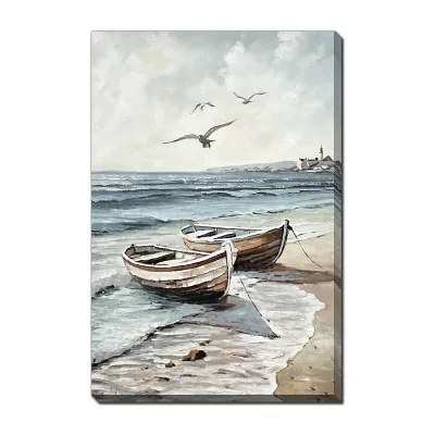 Streamline Art Drifted Boats Canvas Art