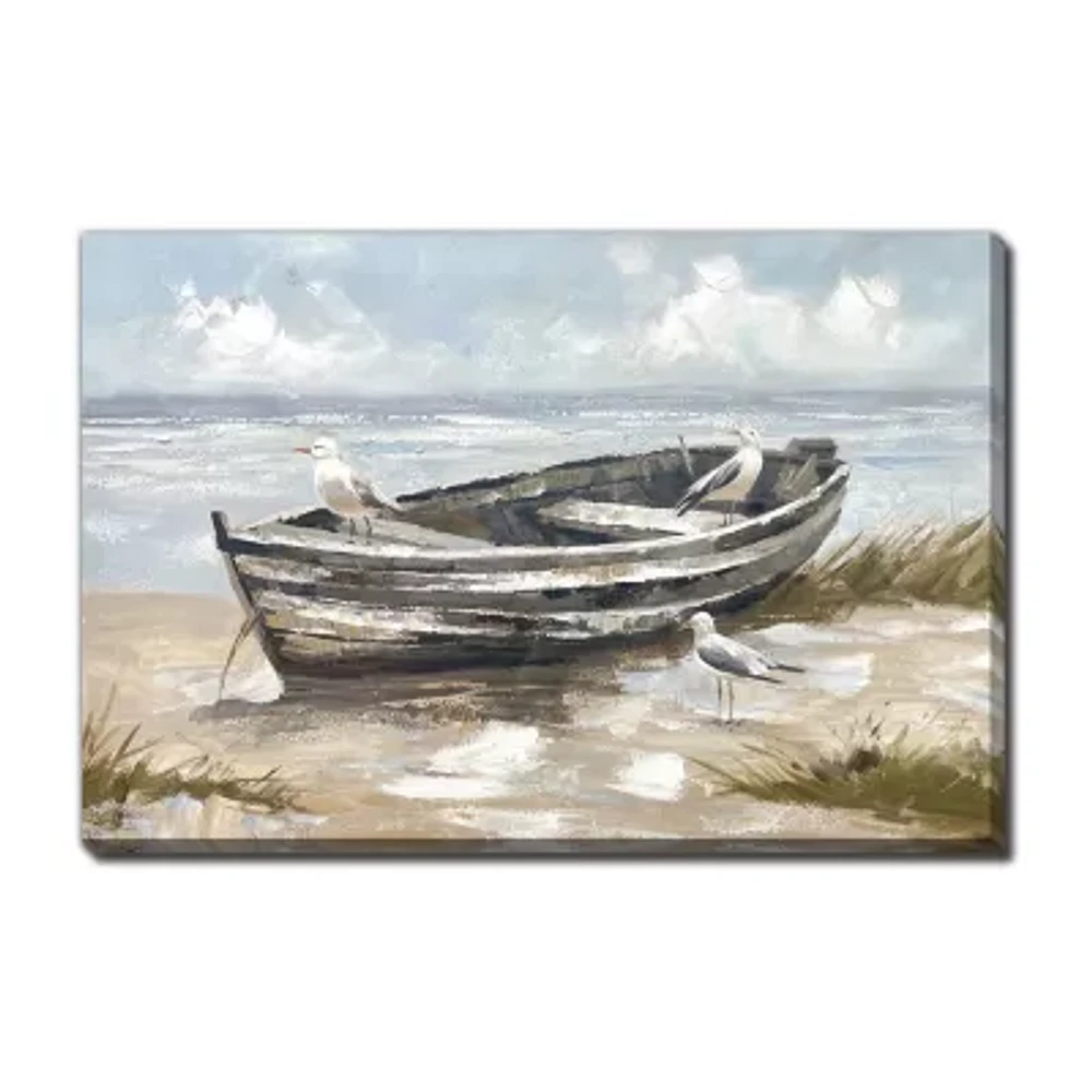 Streamline Art Resting Rowboat Canvas Art