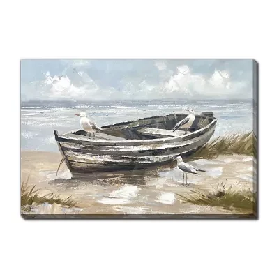 Streamline Art Resting Rowboat Canvas Art