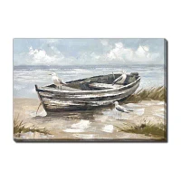 Streamline Art Resting Rowboat Canvas Art