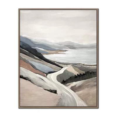 Streamline Art Coastal Road I Framed Canvas Art