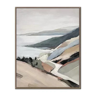 Streamline Art Coastal Road Ii Framed Canvas Art