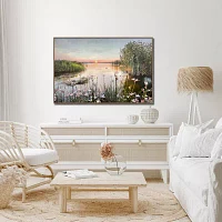 Streamline Art Marshlands Sunset Framed Canvas Art