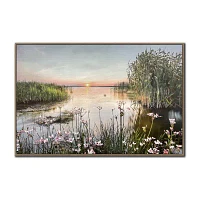 Streamline Art Marshlands Sunset Framed Canvas Art
