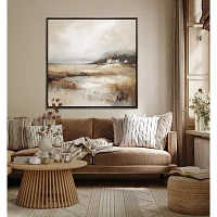 Streamline Art Quiet Fields Framed Canvas Art