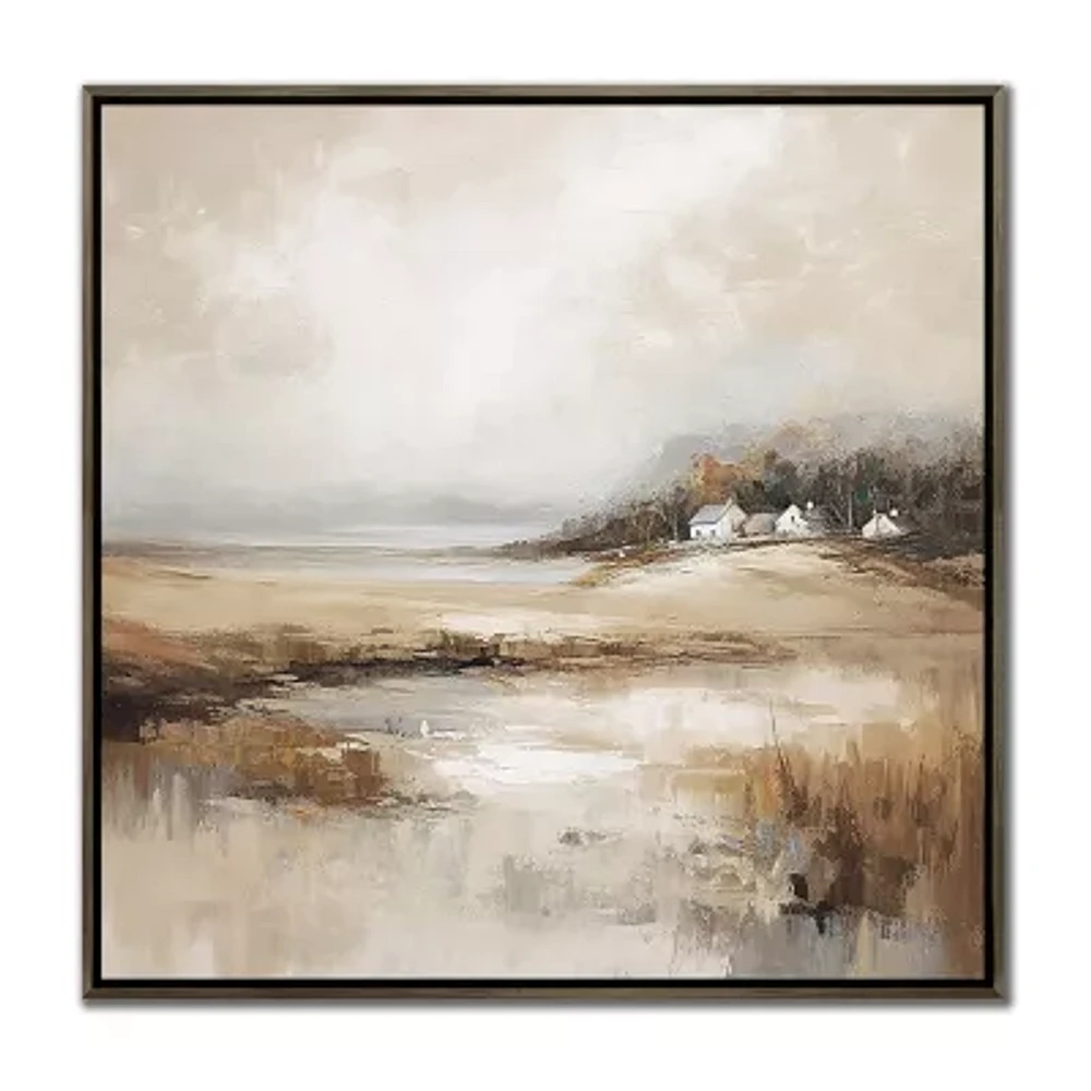 Streamline Art Quiet Fields Framed Canvas Art