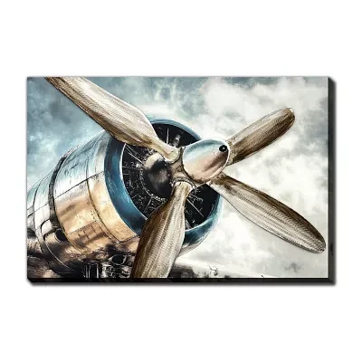 Streamline Art Vintage Propeller Canvas Art