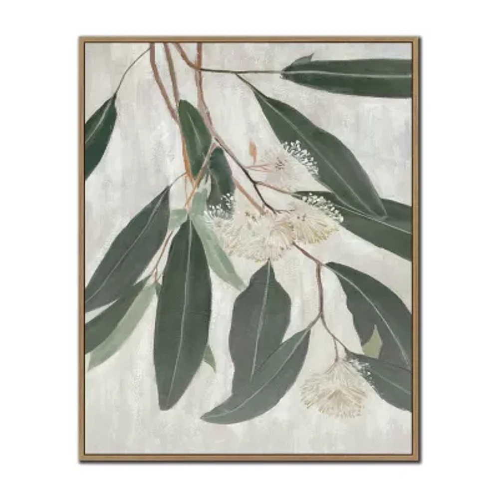 Streamline Art Eucalyptus Blossoms Ii Framed Canvas Art