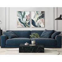 Streamline Art Botanical Abstraction I Framed Canvas Art
