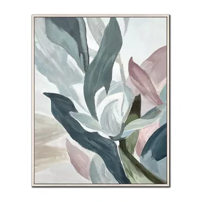 Streamline Art Botanical Abstraction I Framed Canvas Art